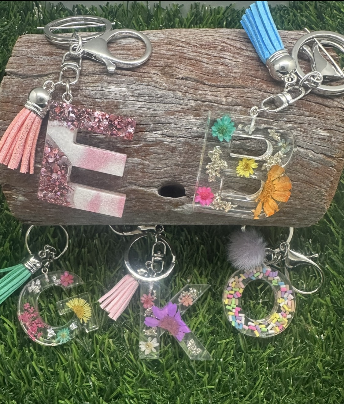 Flower Resin Keyrings