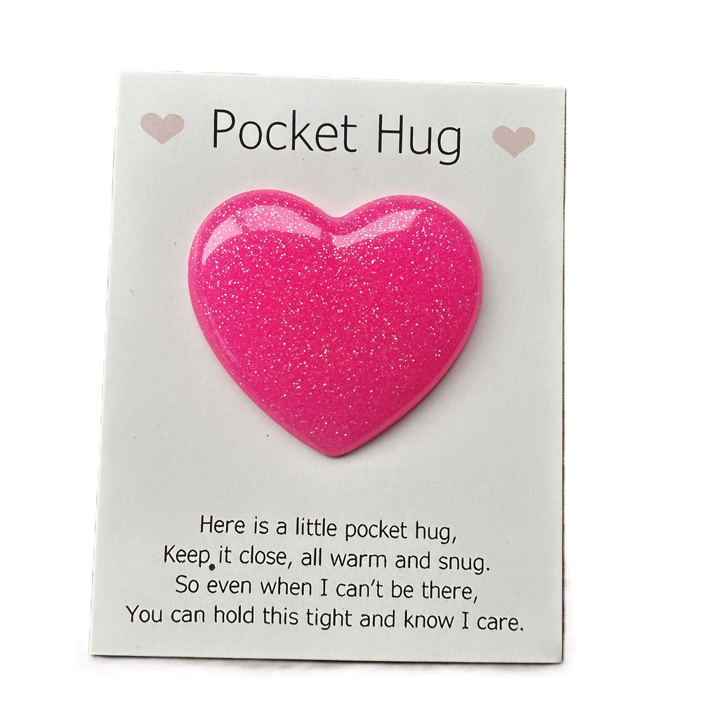 Pocket Hugs - Handcrafted Sparkly Resin Hearts