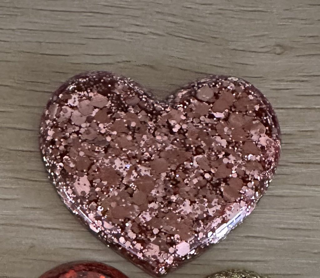 Pocket Hugs - Handcrafted Sparkly Resin Hearts