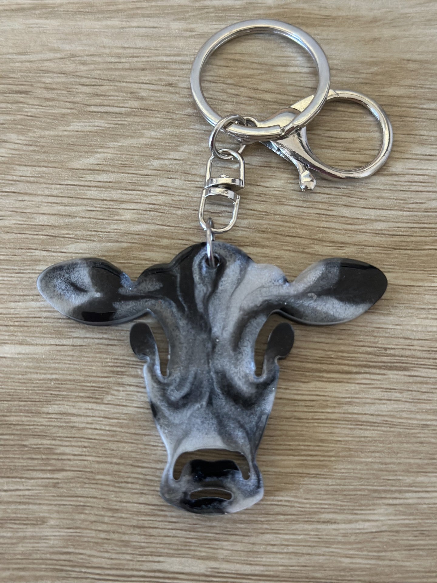Heifer Cow Head Resin Keyring