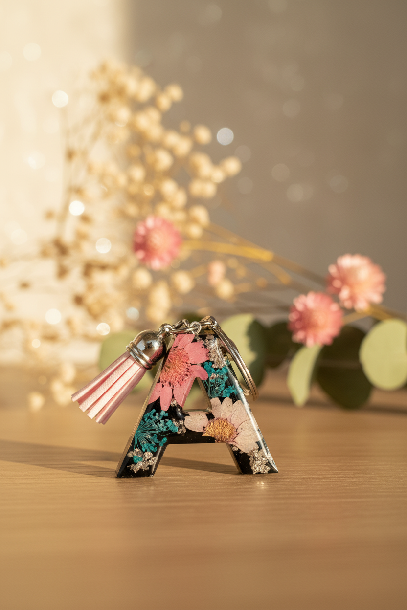 Enhanced A keyring with premium background