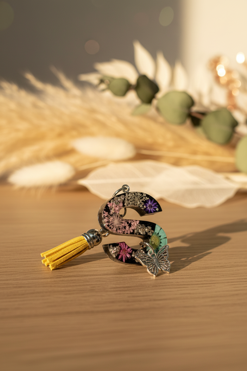 Keyring with premium background