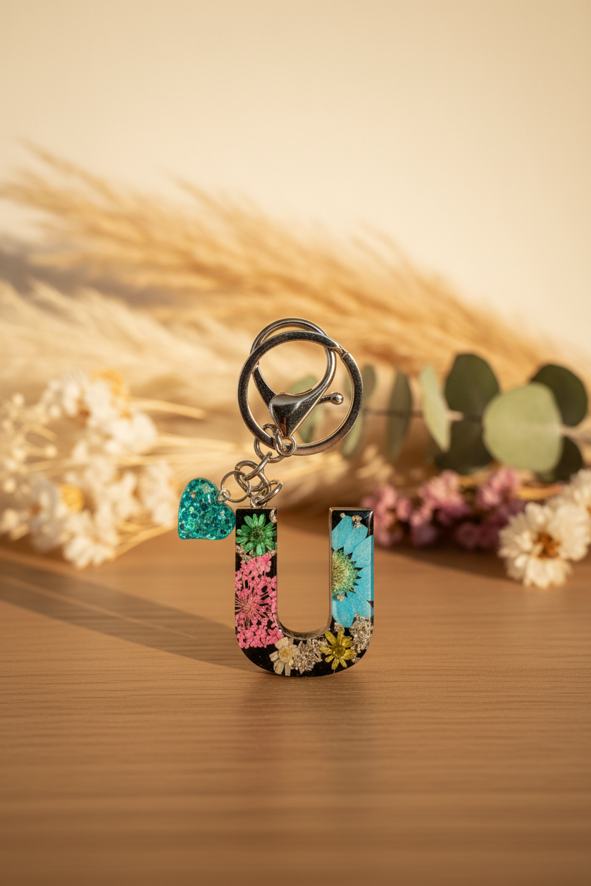 R keyring with premium background